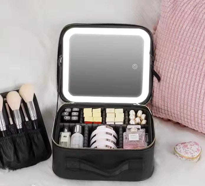 Maletin de Maquillaje Portatil con espejo LED 💖