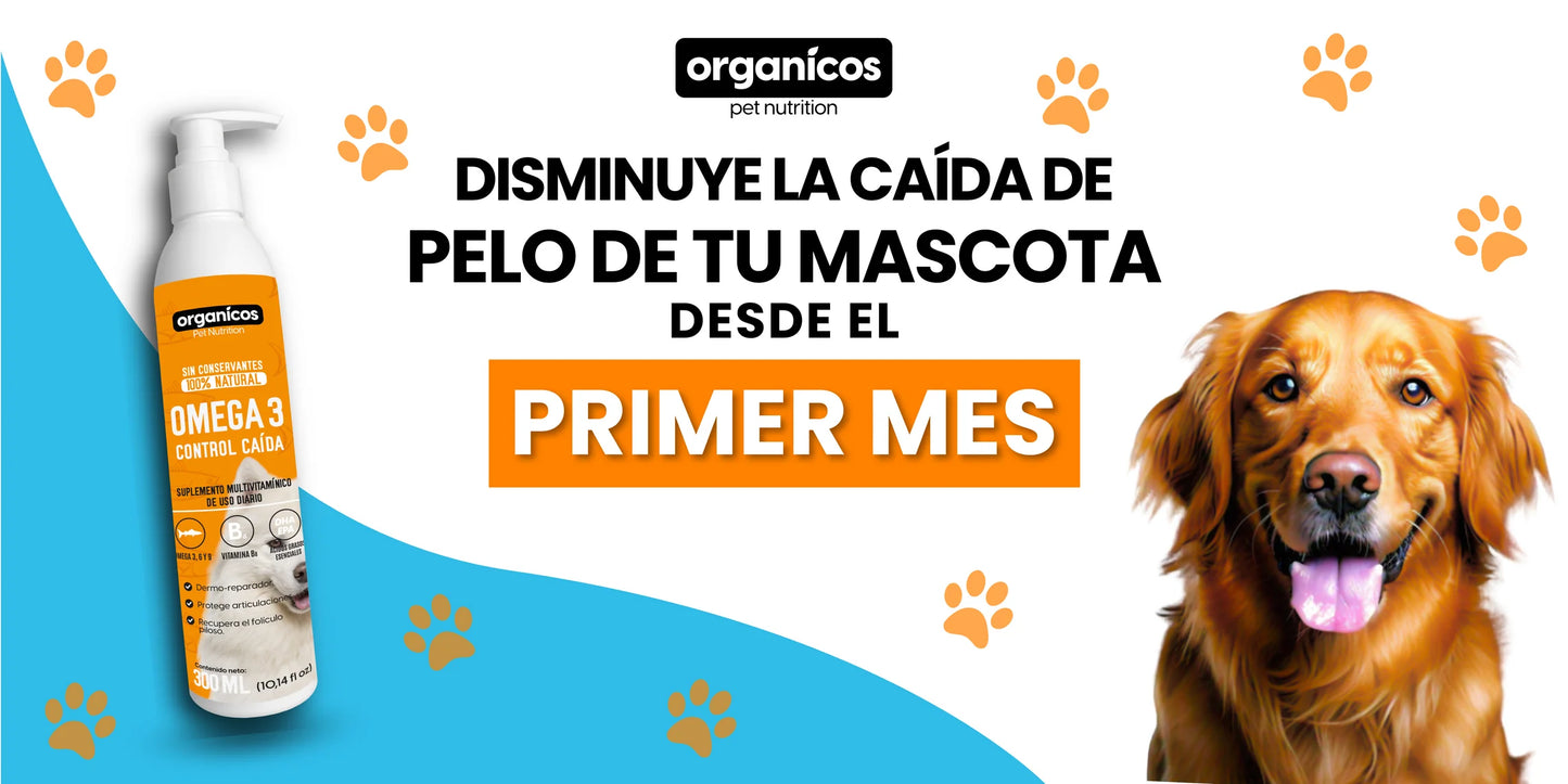 Omega 3 Control Caída — Mejora la Piel, Pelaje y Bienestar en Perros y Gatos